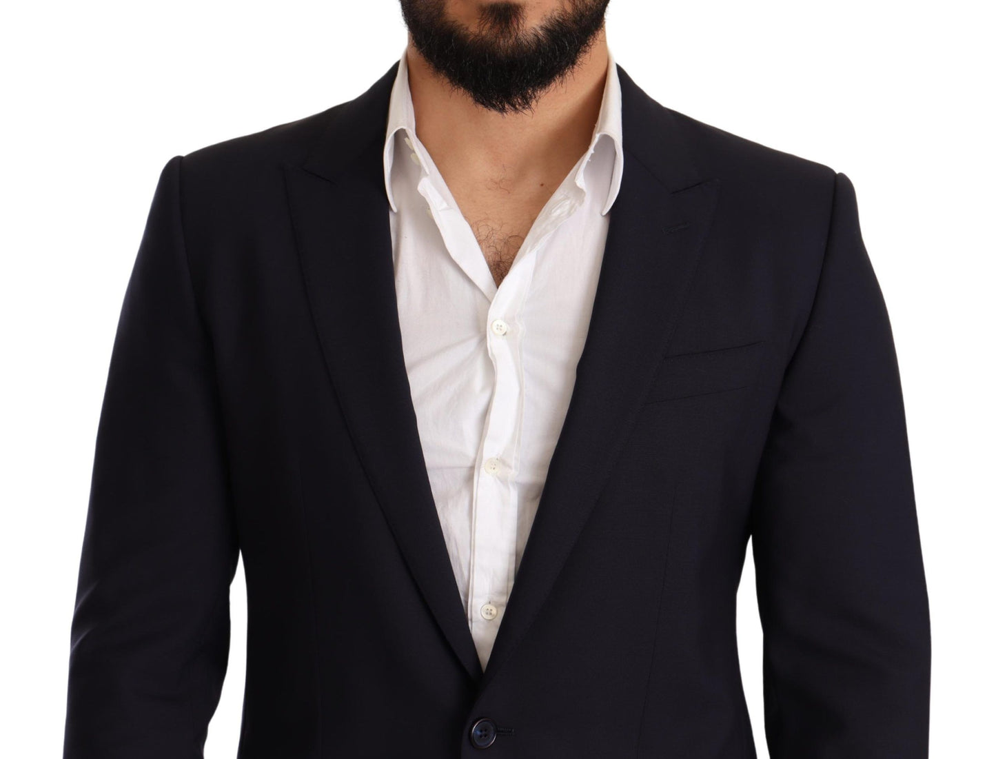  - Elegant Navy Martini Blazer by Renowned Tailors