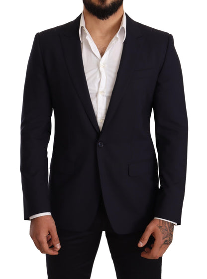  - Elegant Navy Martini Blazer by Renowned Tailors