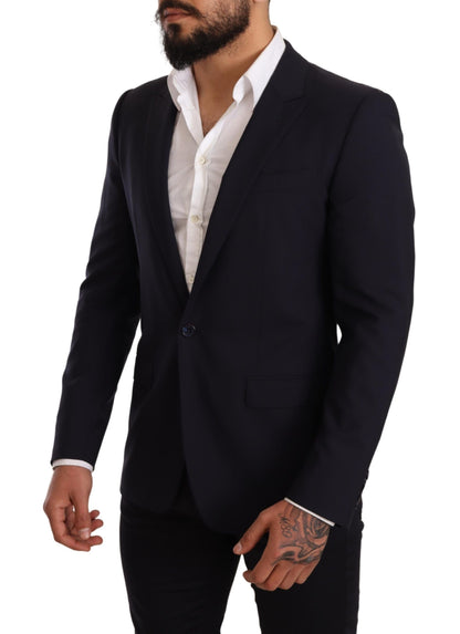  - Elegant Navy Martini Blazer by Renowned Tailors