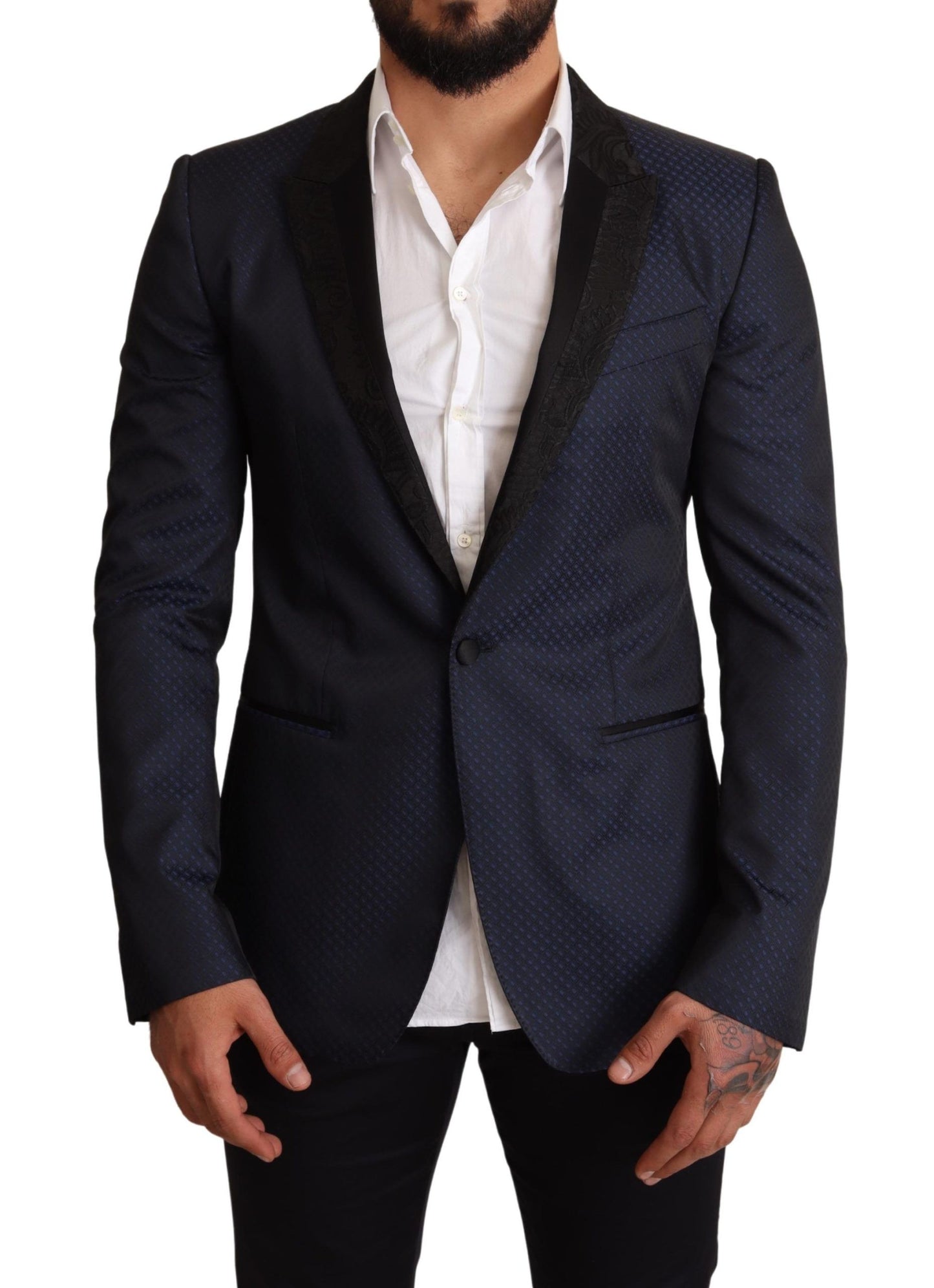  - Elegant Blue Slim Fit Martini Blazer