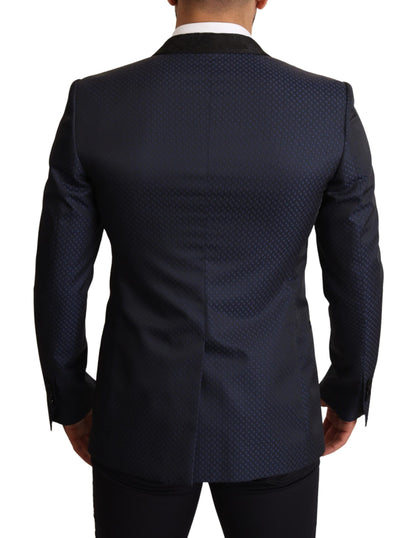  - Elegant Blue Slim Fit Martini Blazer