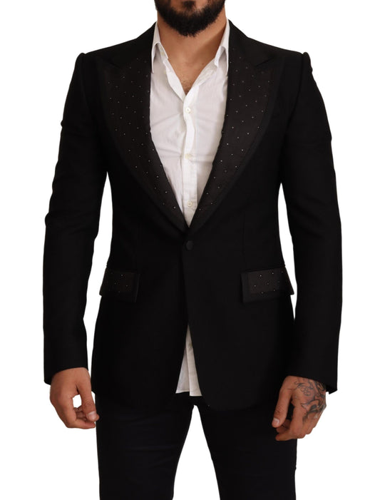 Elegant Slim Fit Black Blazer Jacket - The Luxe Alliance