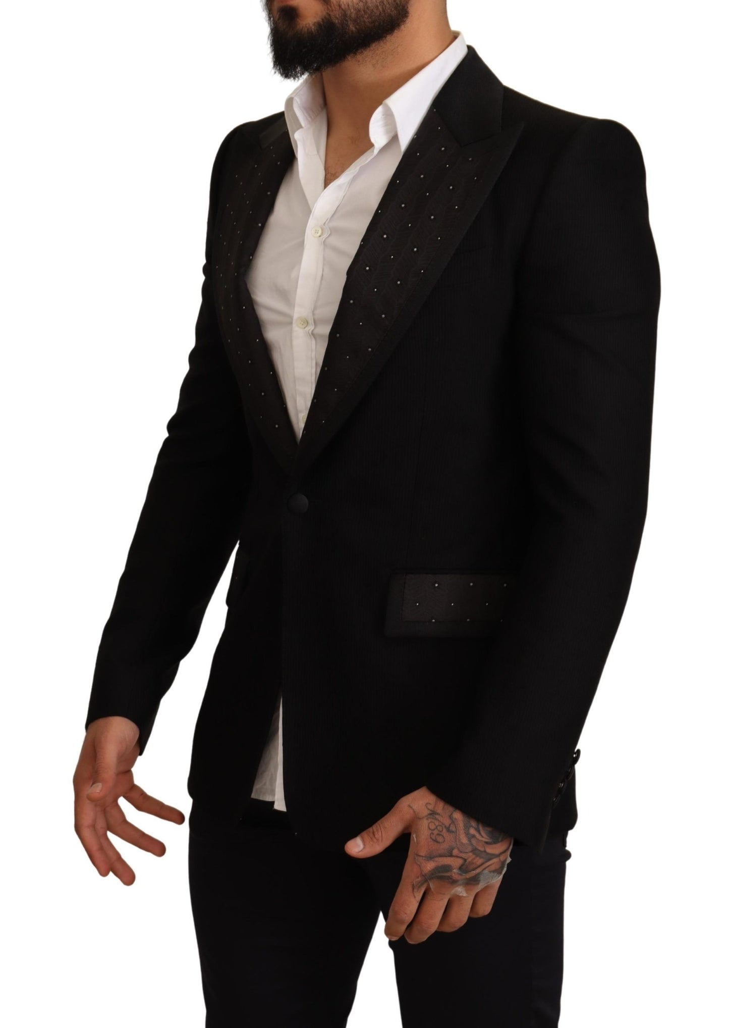 Elegant Slim Fit Black Blazer Jacket - The Luxe Alliance