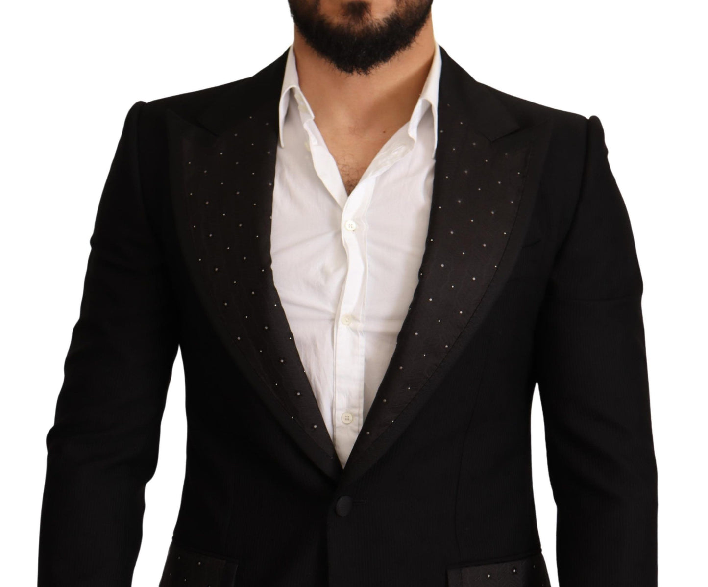 Elegant Slim Fit Black Blazer Jacket - The Luxe Alliance