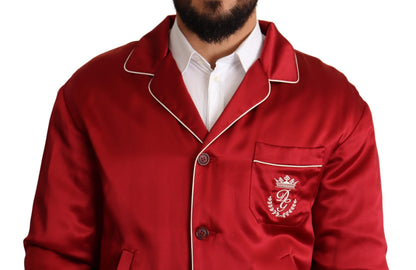  - Sumptuous Silk Red Bomber Jacket