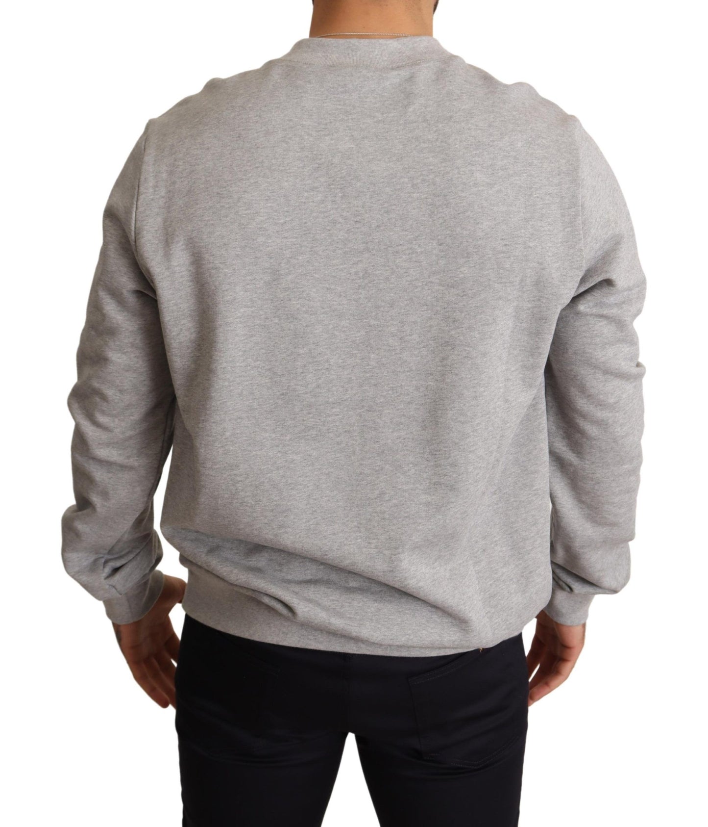  - Regal Crown Cotton Sweater - Sophisticated Gray