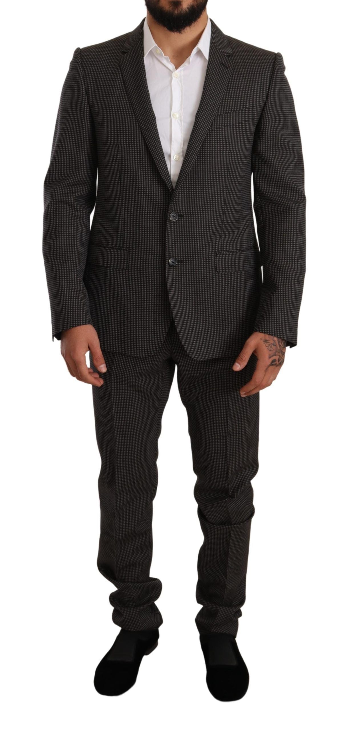  - Elegant Gray Martini Woolen Suit Set