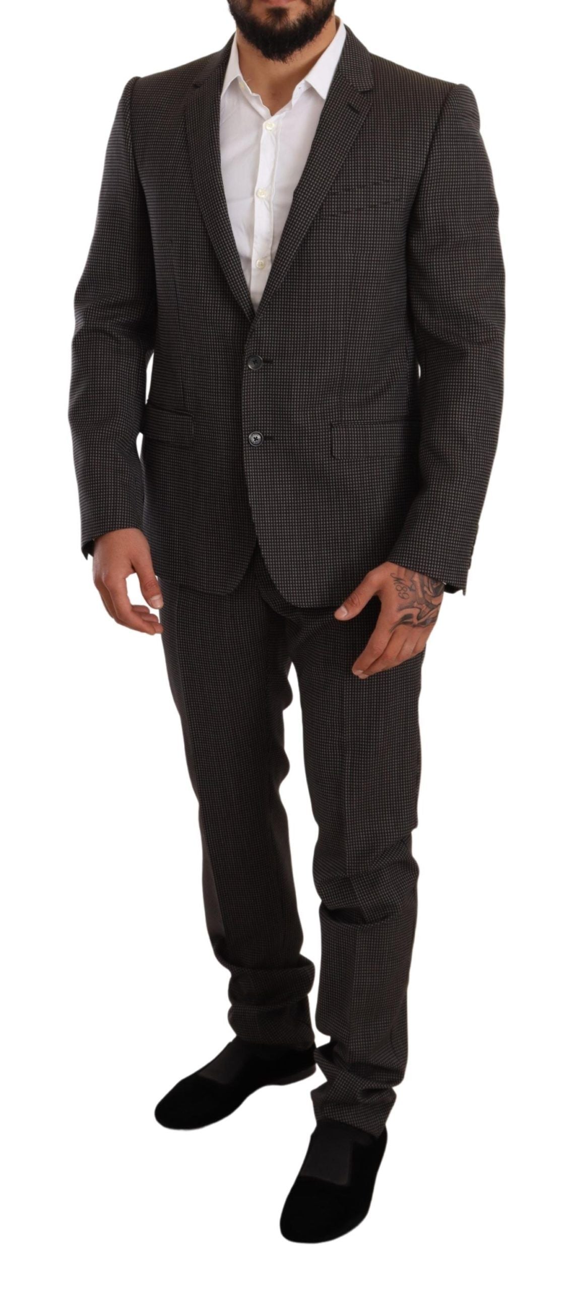  - Elegant Gray Martini Woolen Suit Set