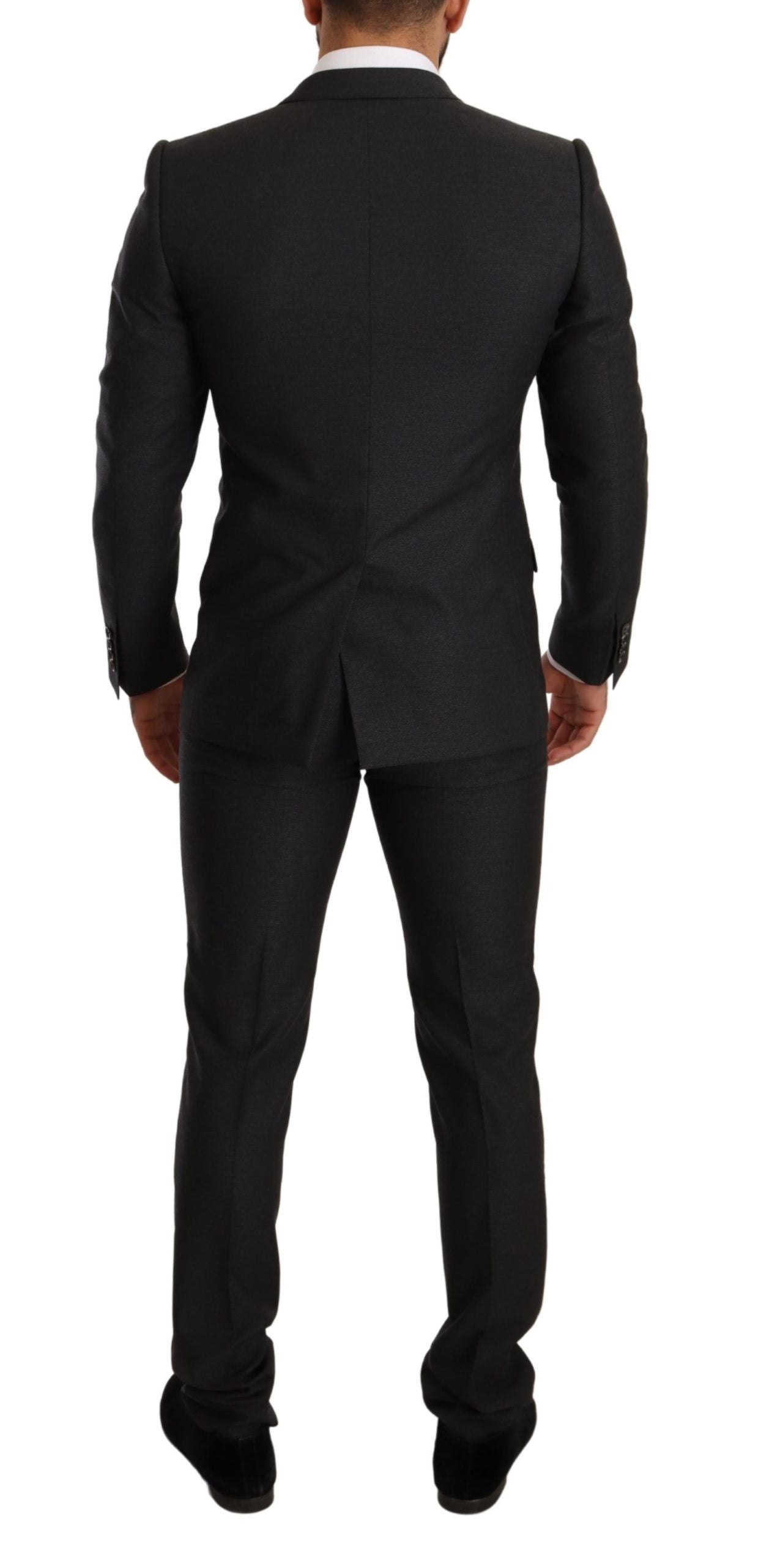  - Elegant Gray Martini Wool Suit