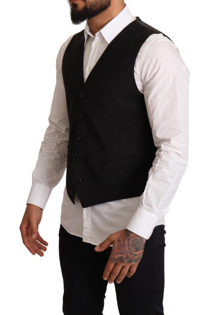  - Elegant Black Formal Dress Vest