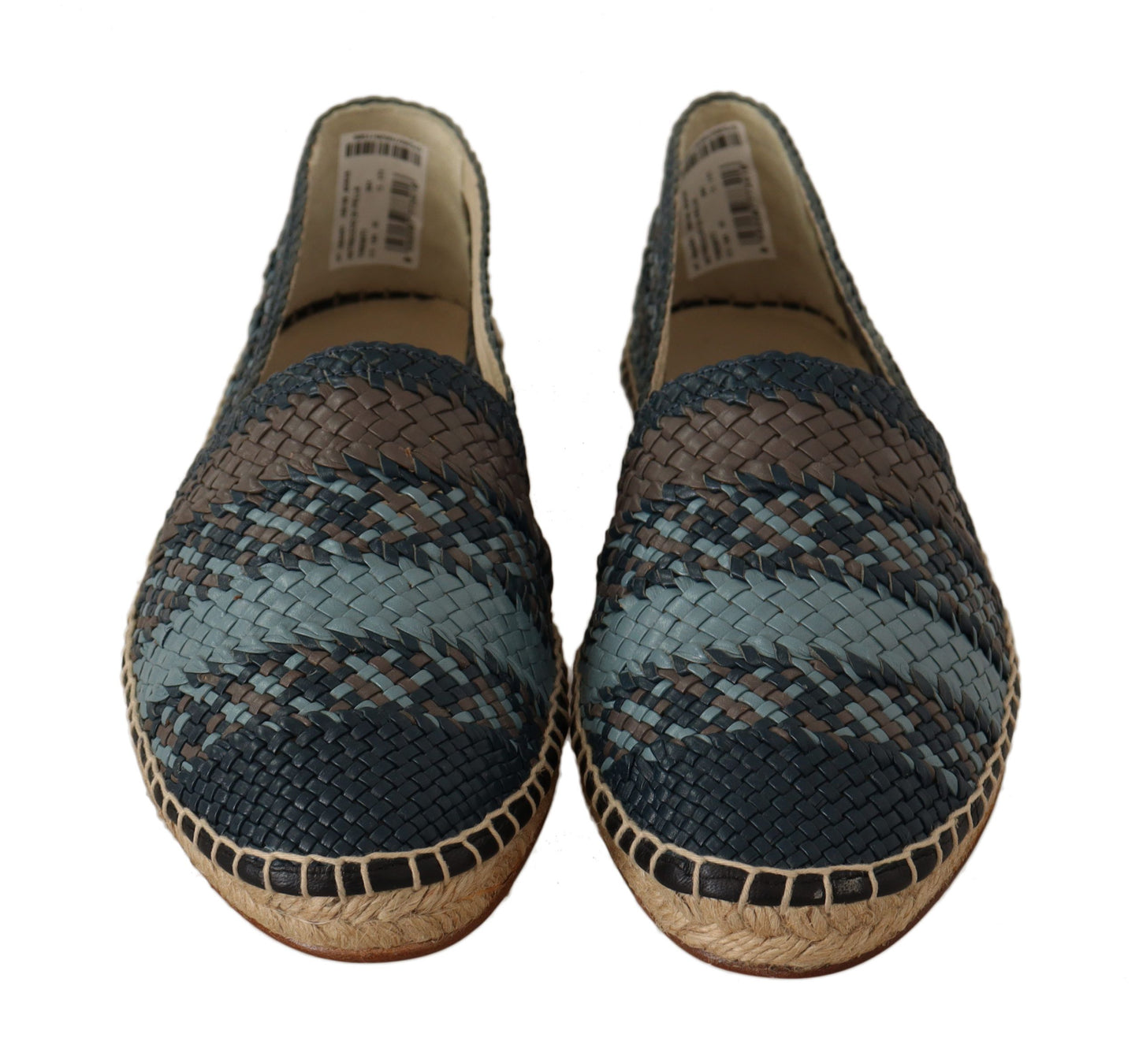  - Elegant Woven Leather Espadrilles