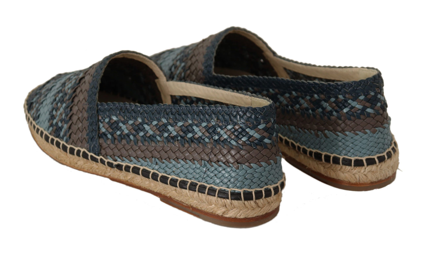  - Elegant Woven Leather Espadrilles