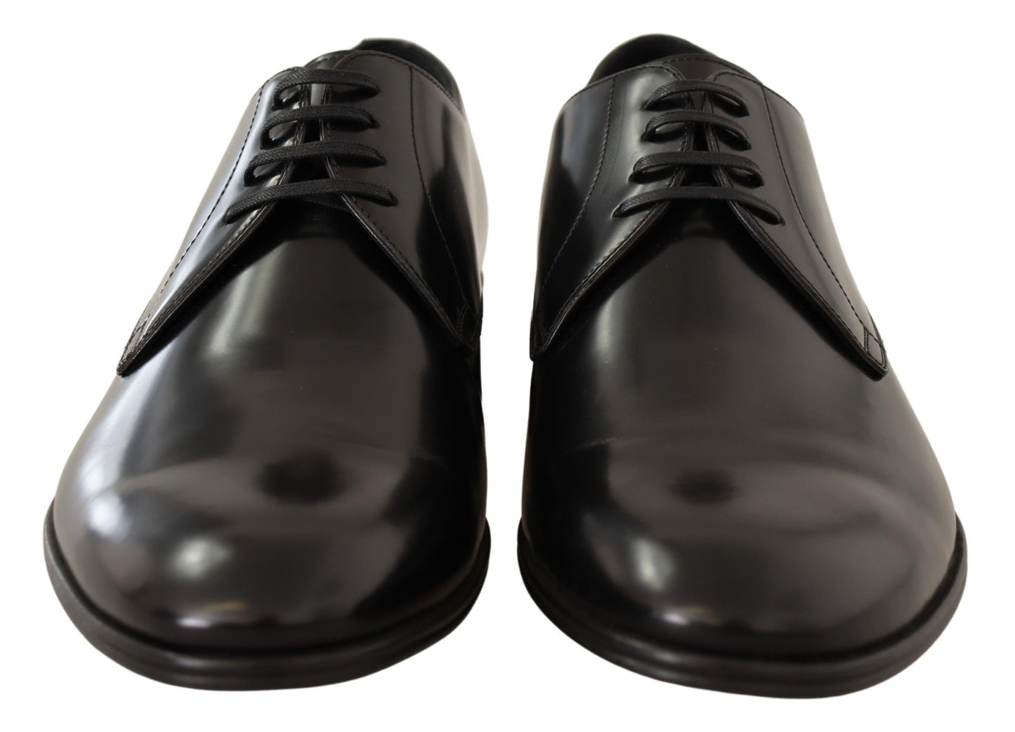  - Elegant Black Leather Derby Shoes