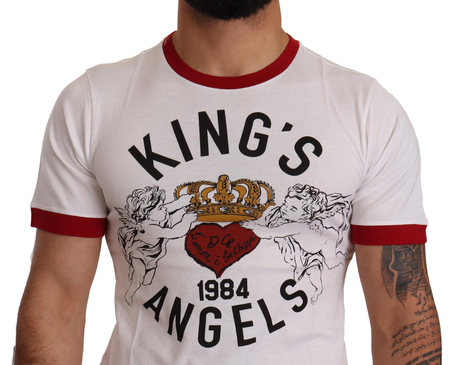  - Exquisite Angelic Motif Cotton T-Shirt