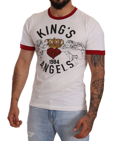  - Exquisite Angelic Motif Cotton T-Shirt