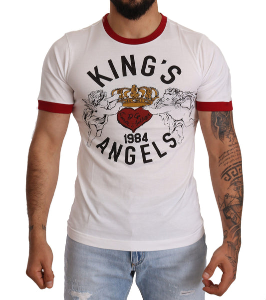  - Exquisite Angelic Motif Cotton T-Shirt