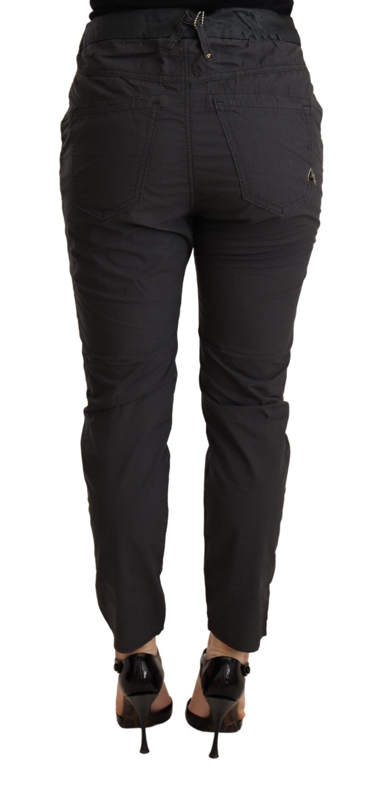  - Elegant Mid Waist Slim Fit Skinny Pants