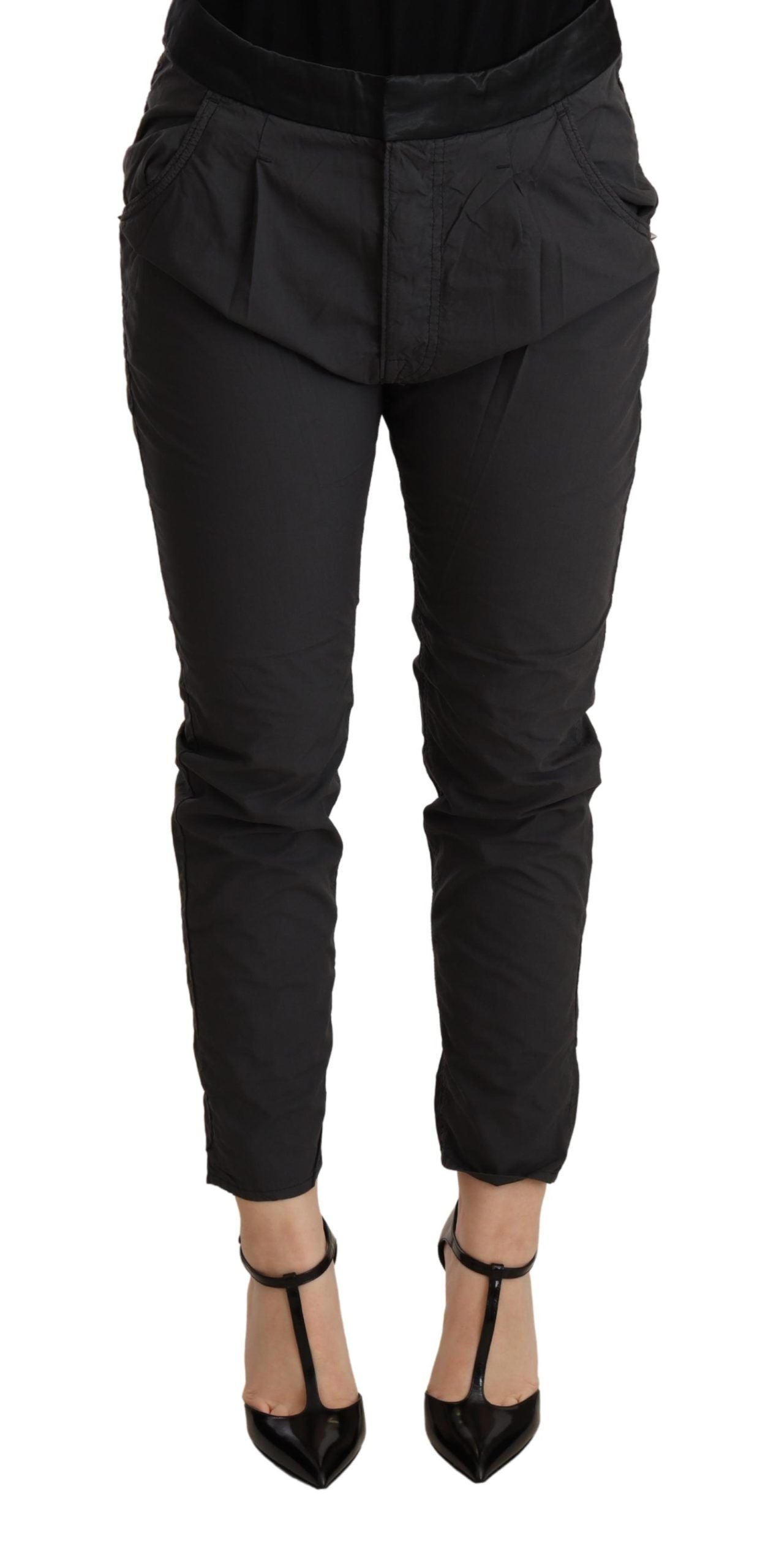  - Elegant Mid Waist Slim Fit Skinny Pants