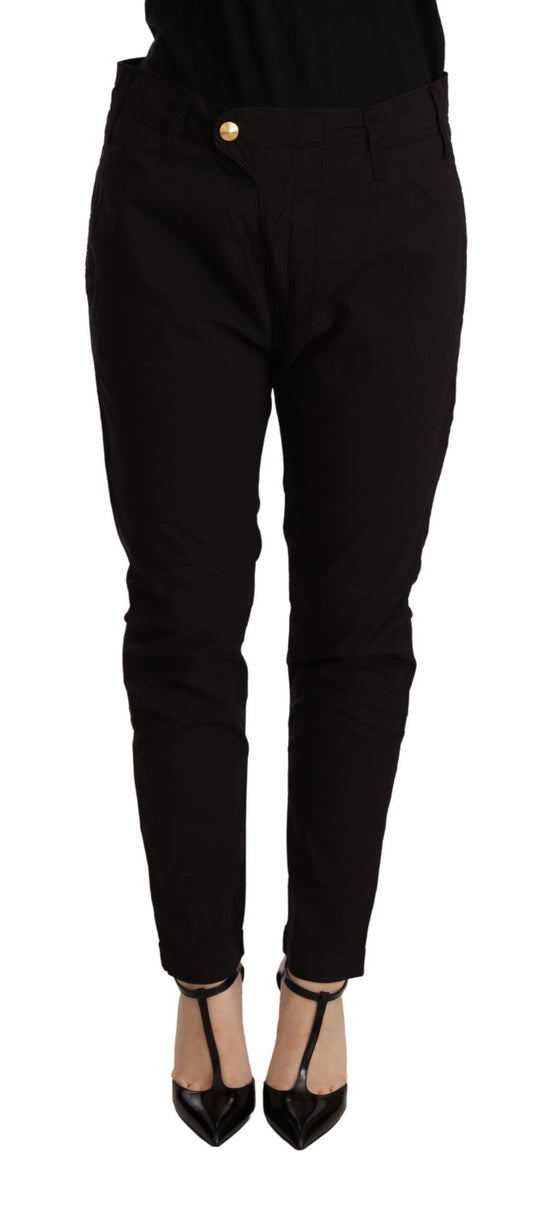  - Elegant Black Baggy Cotton Pants