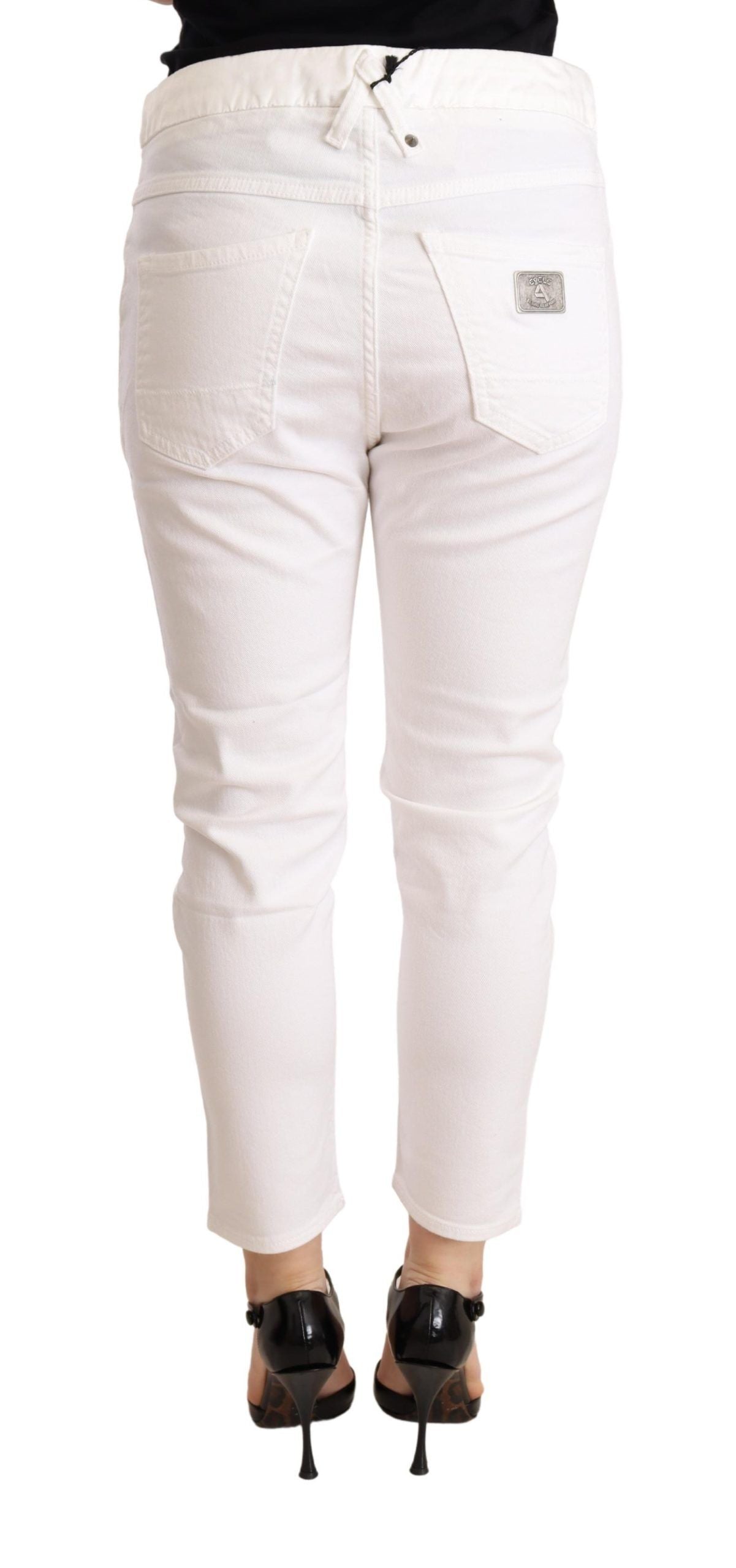  - Elegant Slim Fit White Skinny Pants