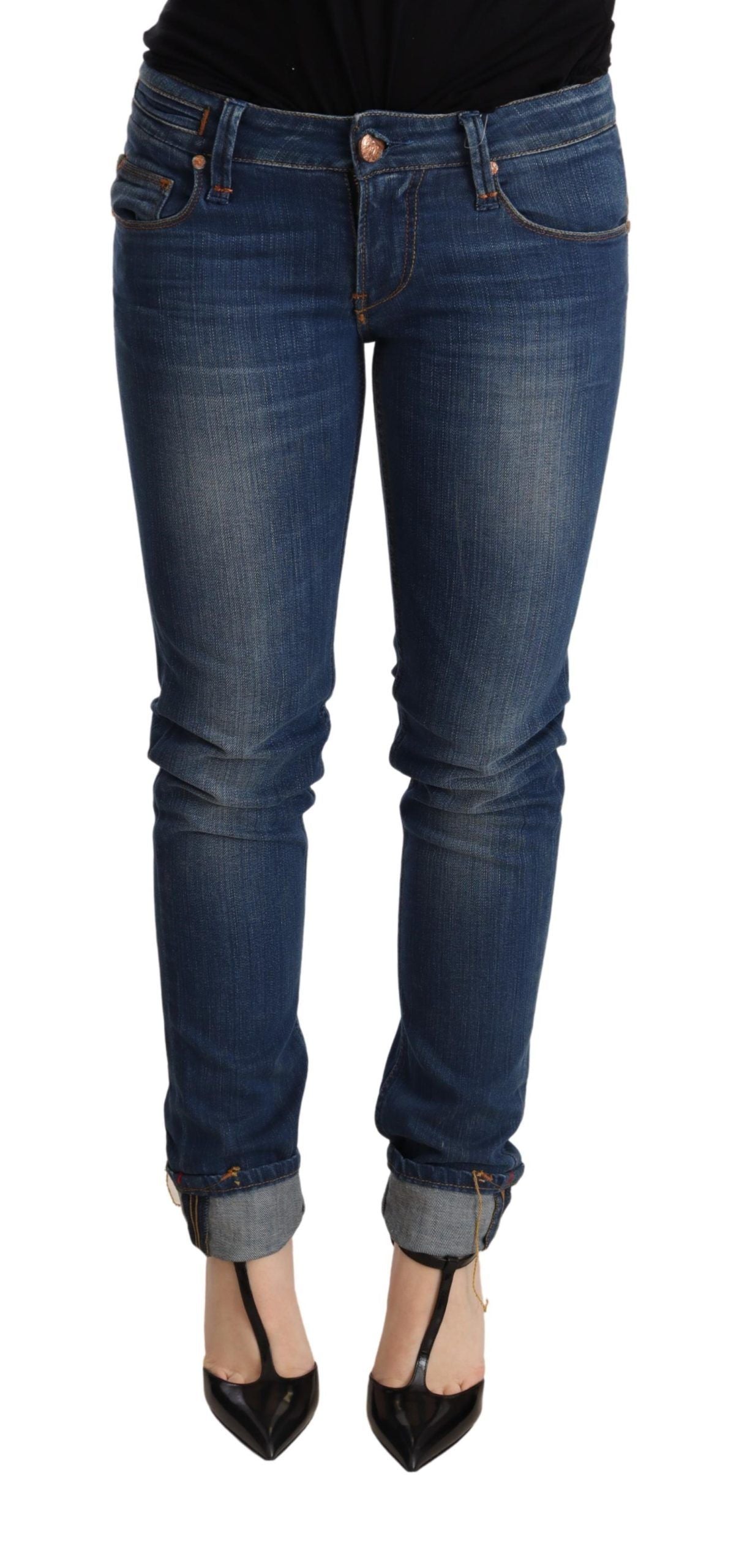  - Chic Blue Washed Push-Up Skinny Jeans