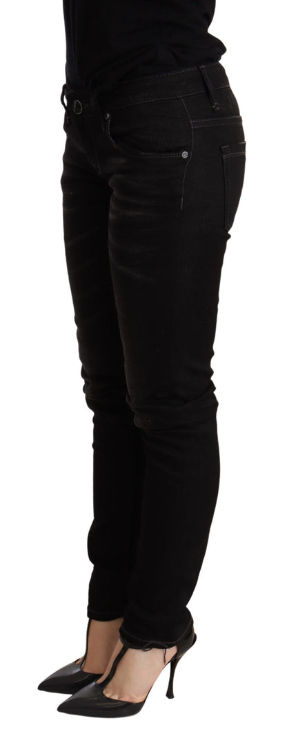  - Chic Black Low Waist Skinny Denim