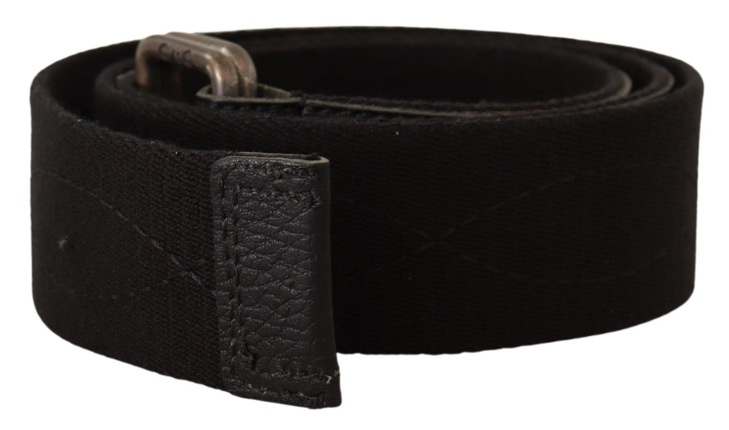  - Elegant Cotton-Leather Blend Fashion Belt