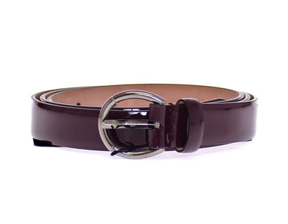  - Elegant Purple Leather Belt - Italian Elegance