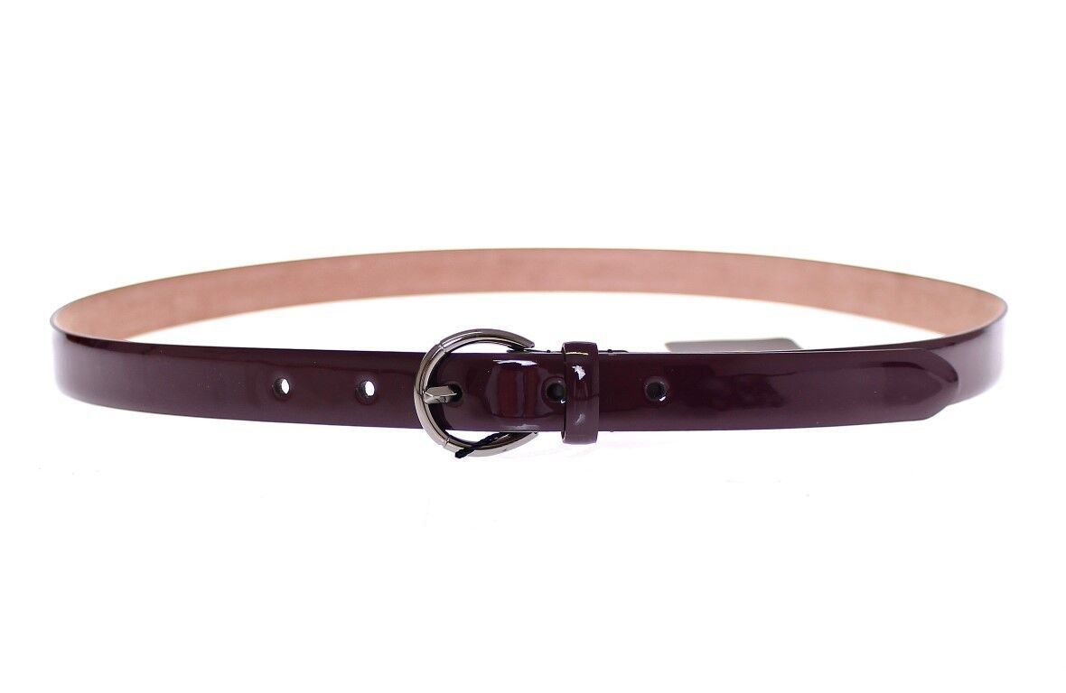  - Elegant Purple Leather Belt - Italian Elegance