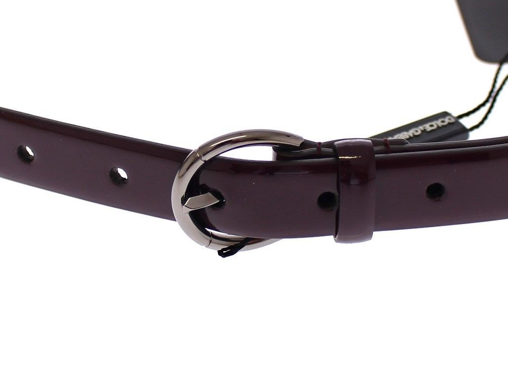  - Elegant Purple Leather Belt - Italian Elegance