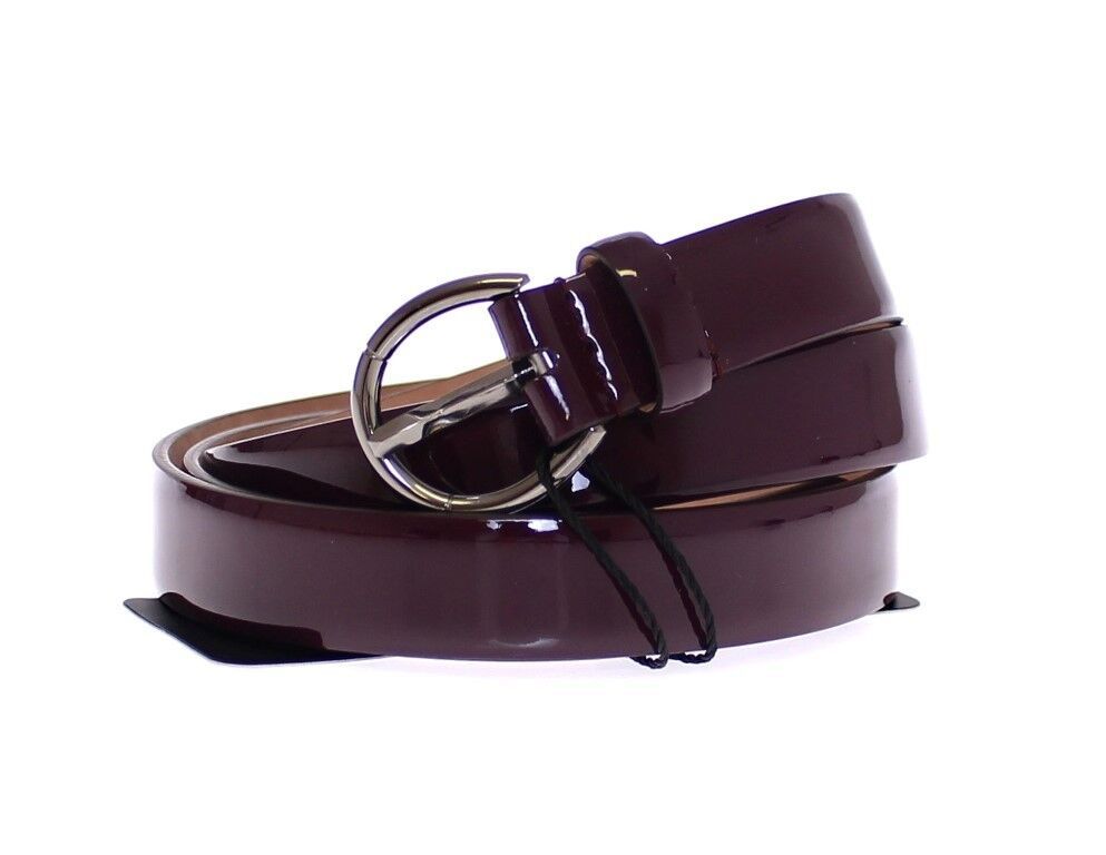  - Elegant Purple Leather Belt - Italian Elegance