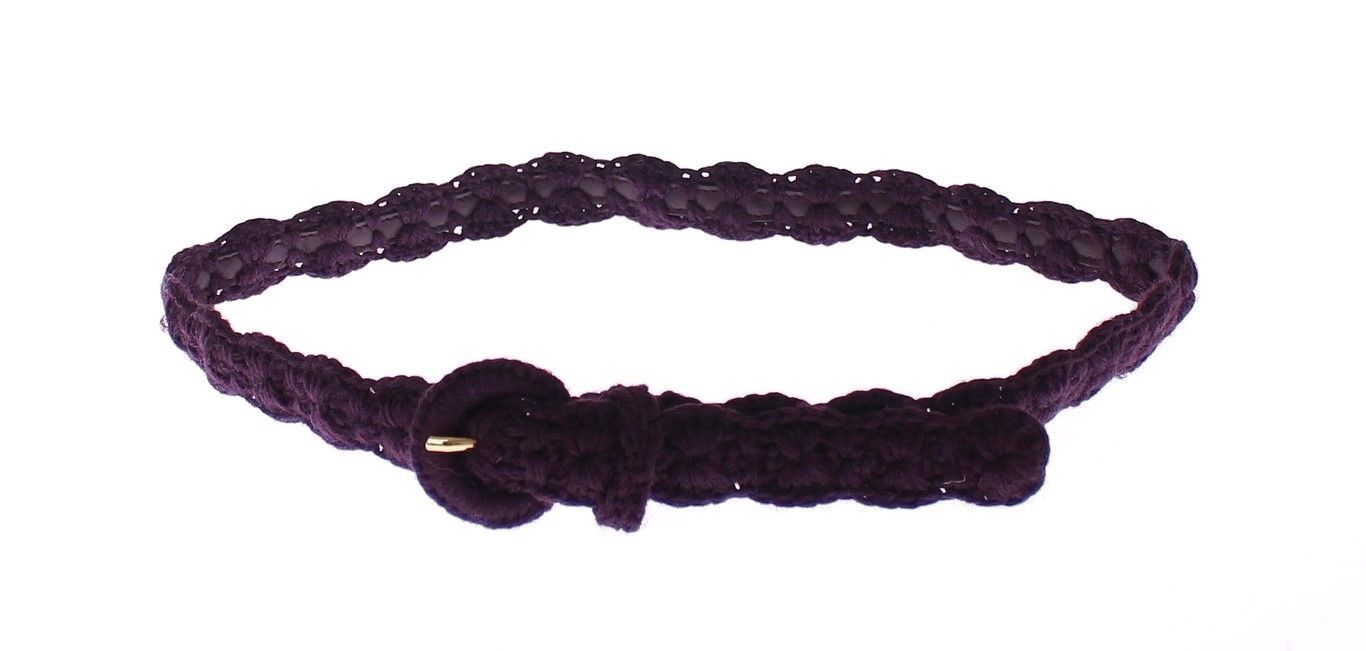 Elegant Purple Cotton Designer Belt by Dolce & Gabbana