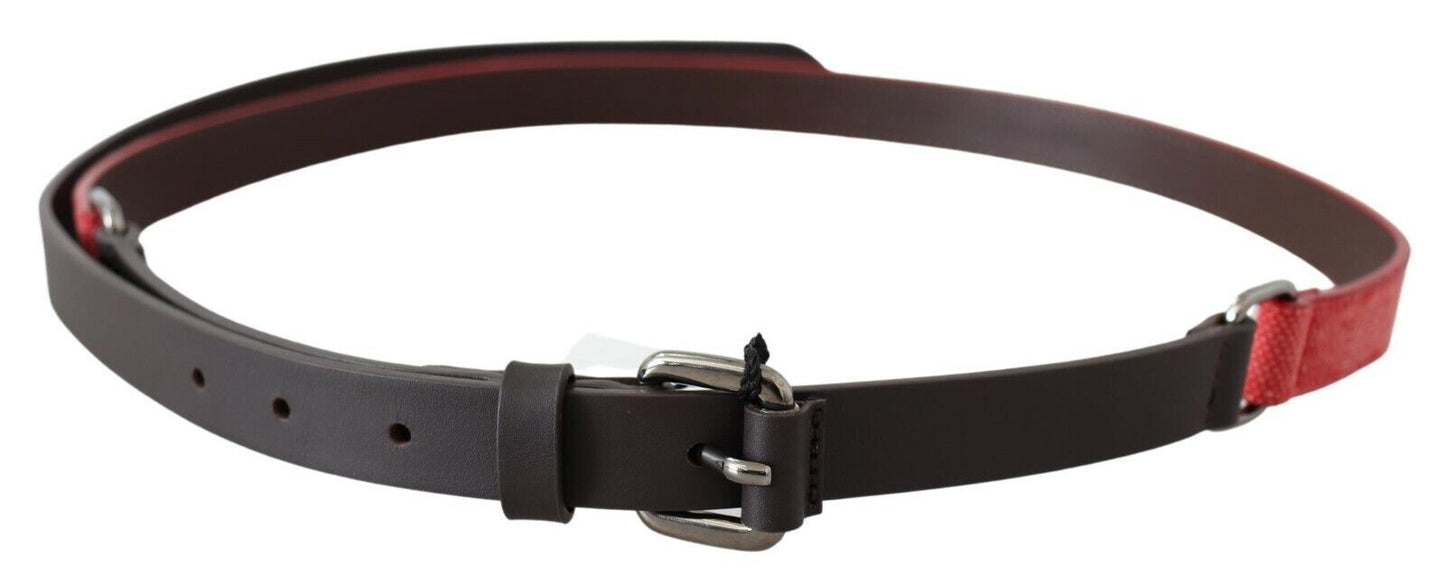  - Elegant Red Brown Leather Fashion Belt