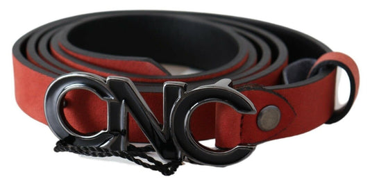  - Elegant Blood Red Leather Belt