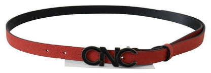  - Elegant Blood Red Leather Belt