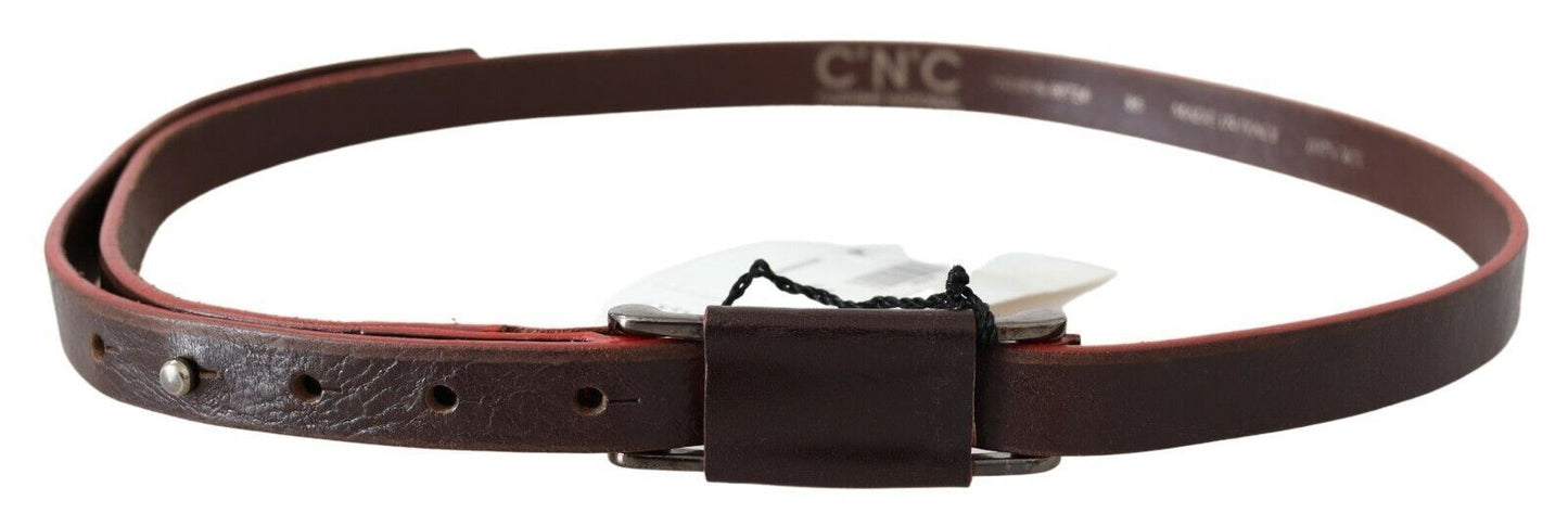  - Elegant Brown Leather Fashion Belt