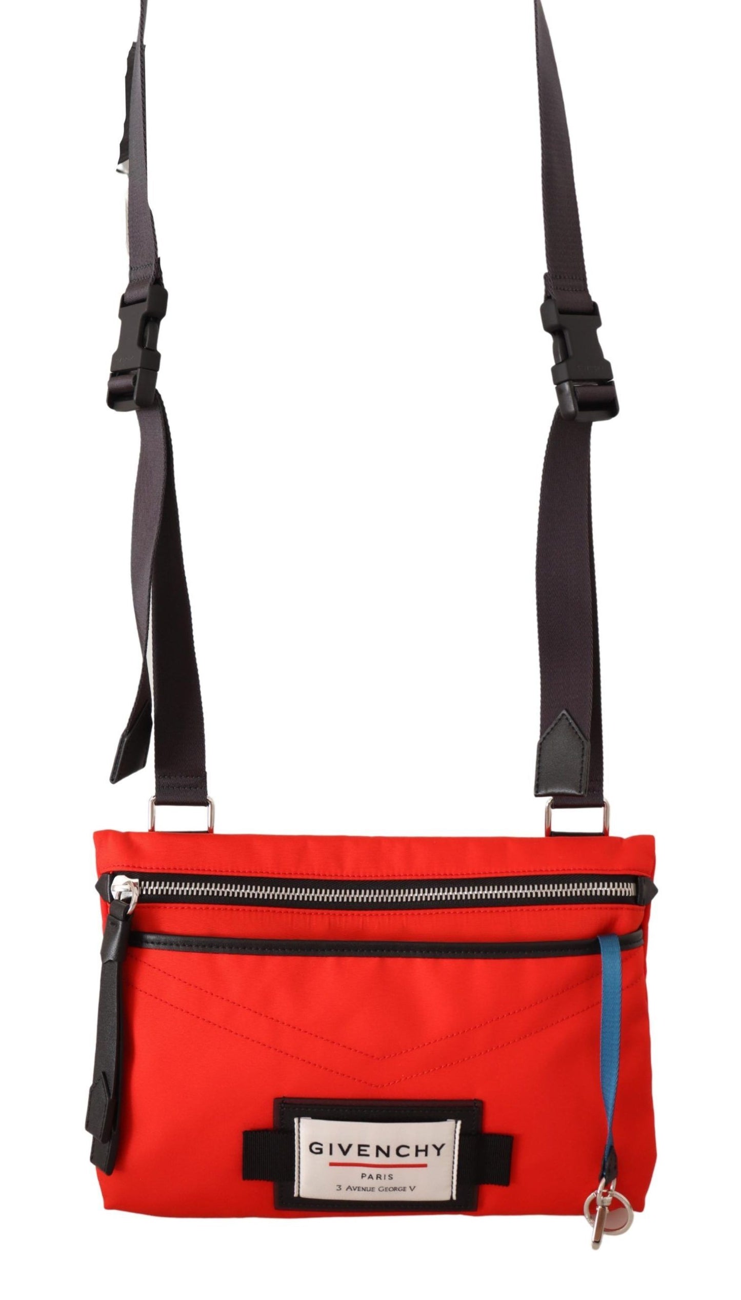  - Chic Red and Black Downtown Crossbody Bag