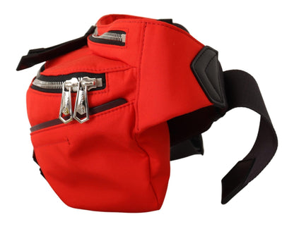  - Elegant Large Bum Belt Bag in Red and Black