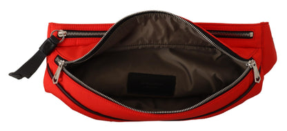  - Elegant Large Bum Belt Bag in Red and Black