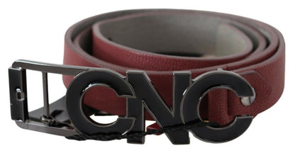  - Elegant Maroon Leather Fashion Belt