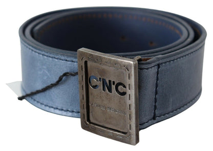  - Elegant Blue Leather Fashion Belt