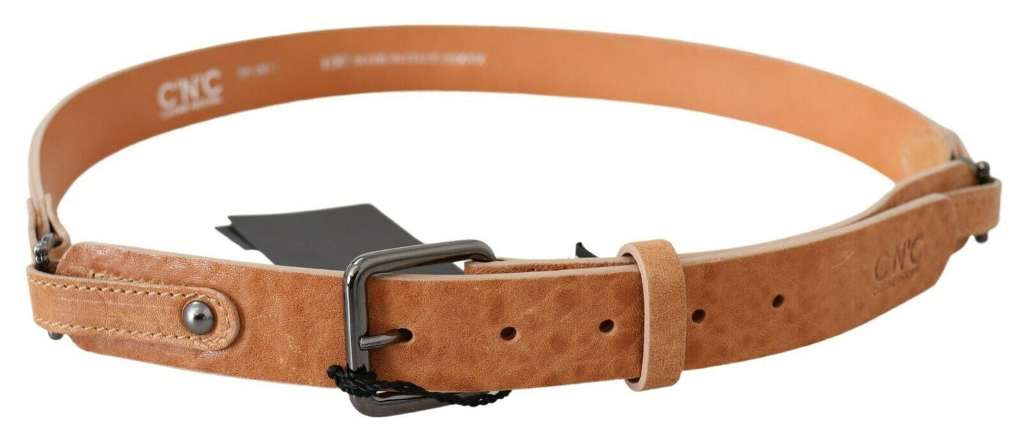  - Chic Light Brown Leather Fashion Belt