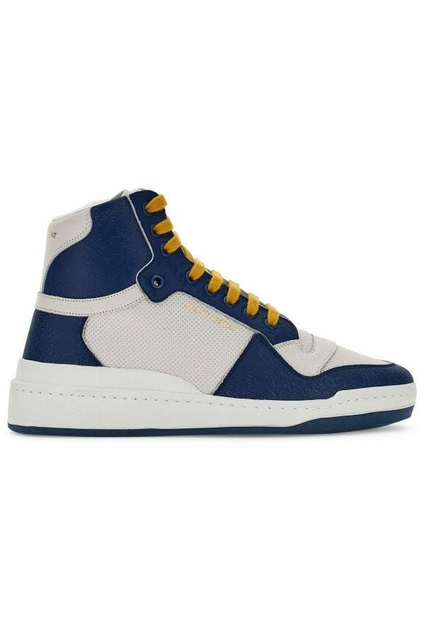  - Elevate Your Style with Mid-Top Blue Luxury Sneakers