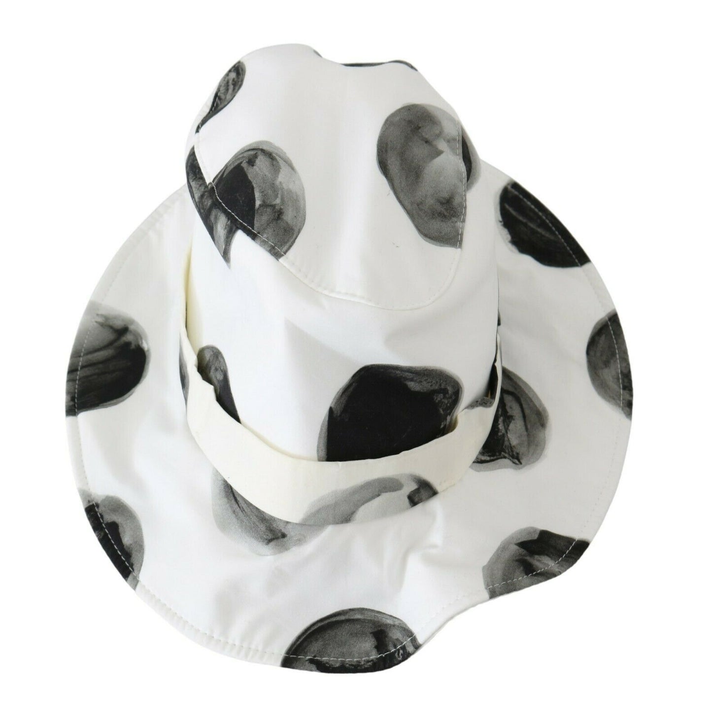  - Polka Dot Cotton Bucket Hat - White & Black