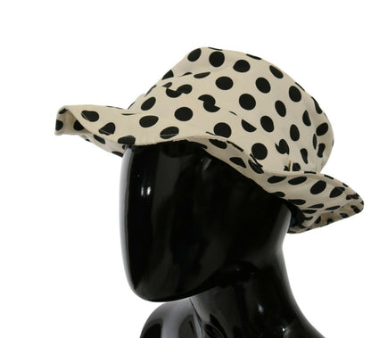 Dolce & Gabbana White Polka Dot Design Trilby Hat