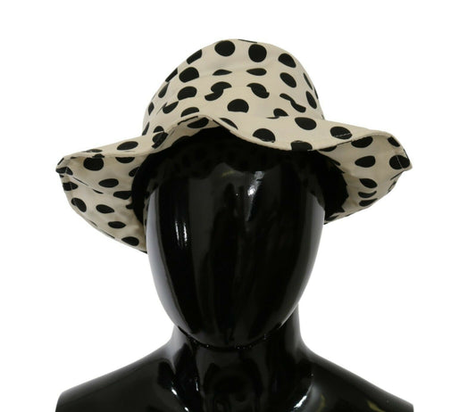 Dolce & Gabbana White Polka Dot Design Trilby Hat