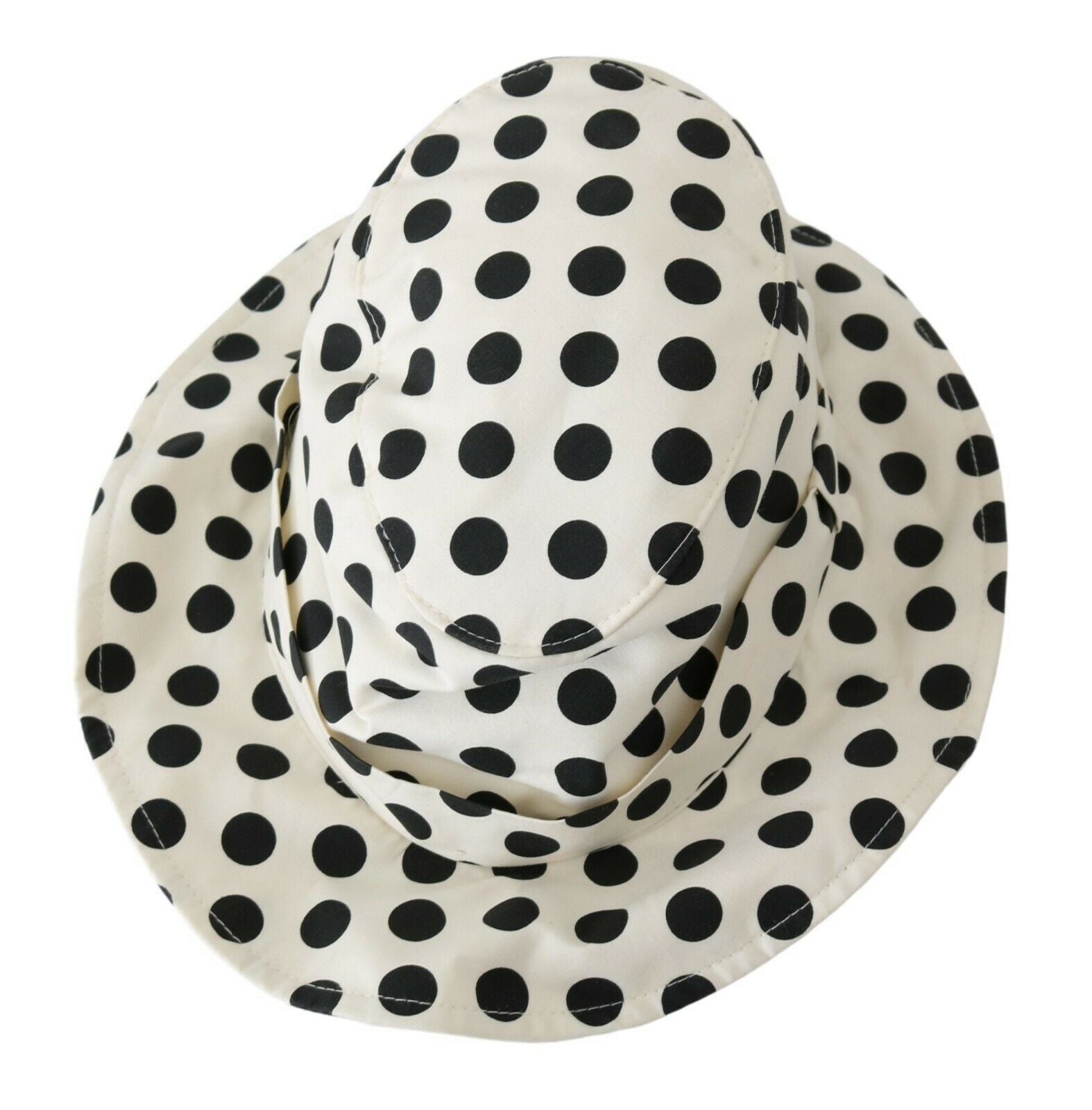 Dolce & Gabbana White Polka Dot Design Trilby Hat