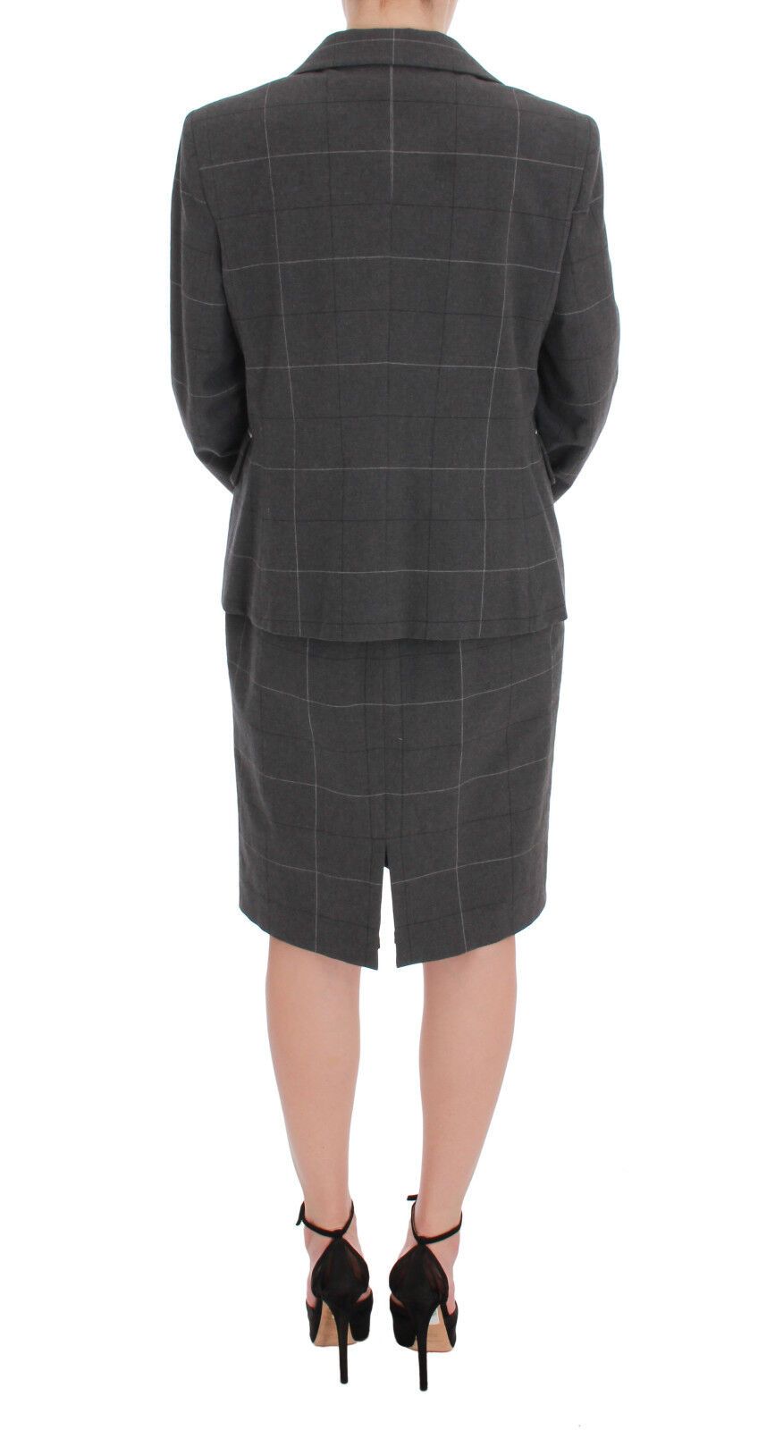  - Elegant Checkered Cotton-Blend Suit Set