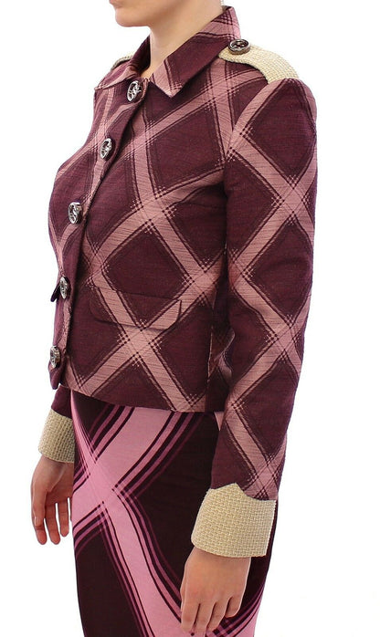  - Elegant Multicolor Check Print Jacket