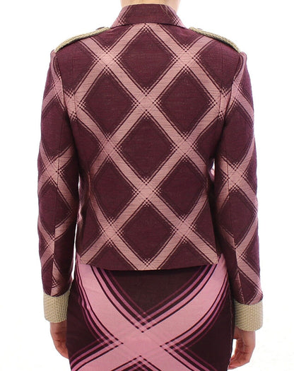  - Elegant Multicolor Check Print Jacket